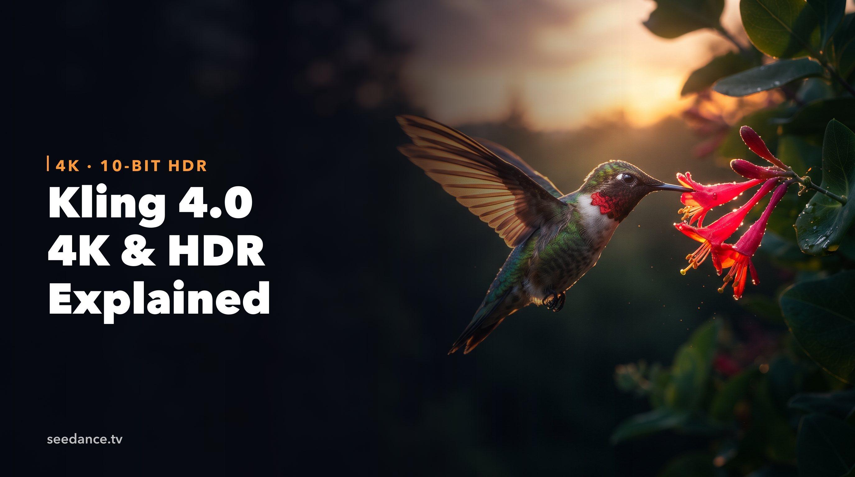 Kling 4.0 4K und 10-Bit HDR erklärt