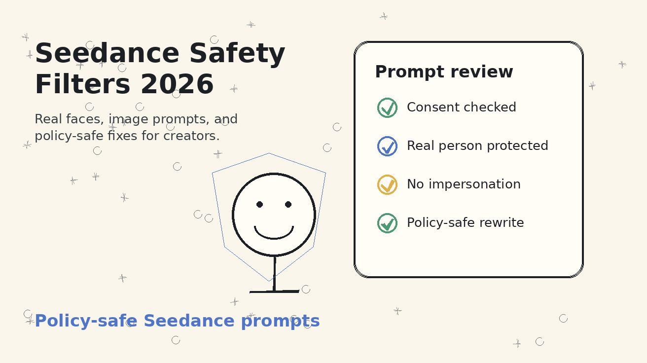 Seedance Sicherheitsfilter 2026: Echte Gesichter, Bild-Prompts und richtlinienkonforme Lösungen