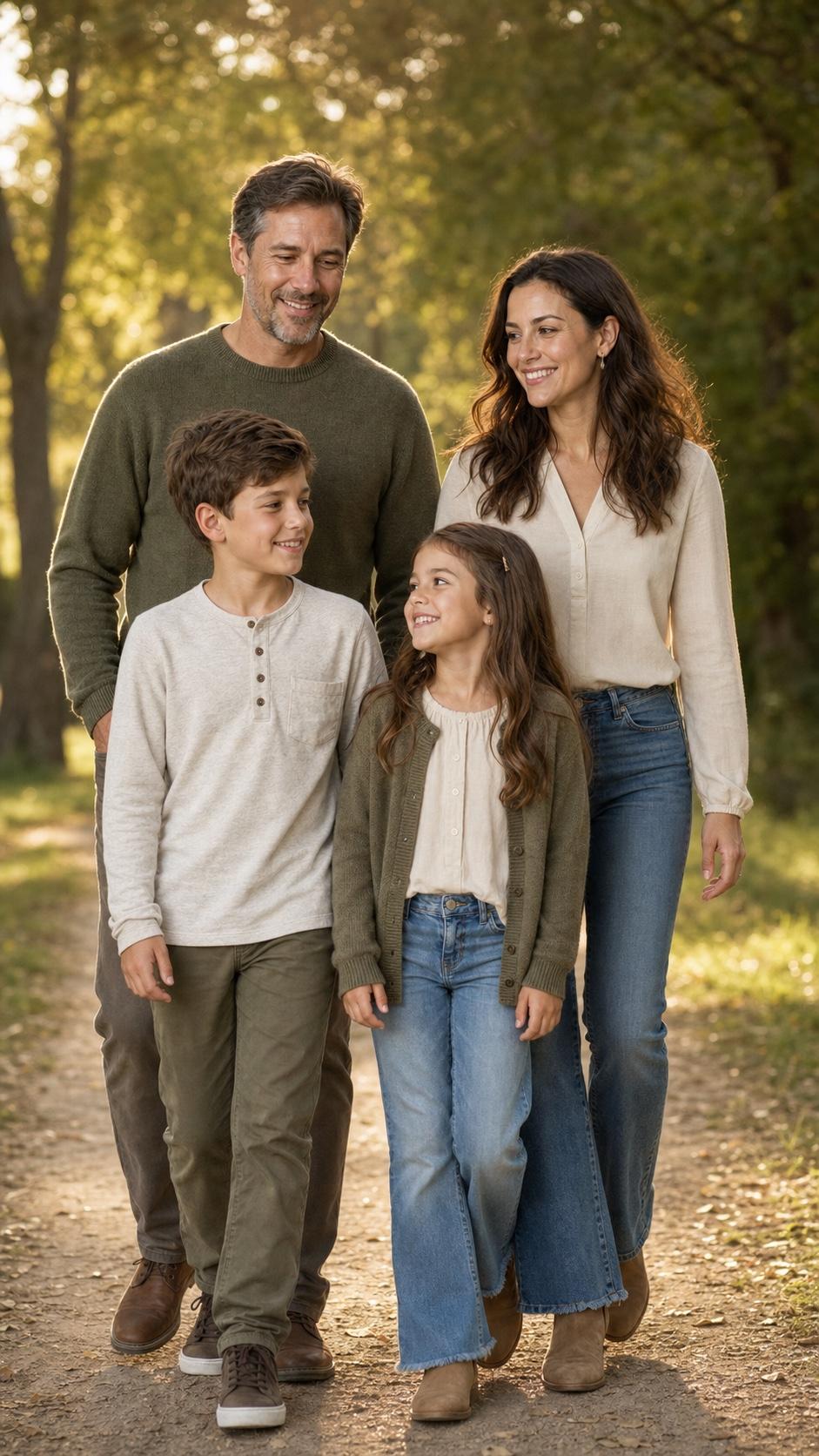 Natural Outdoor Photo family portrait example