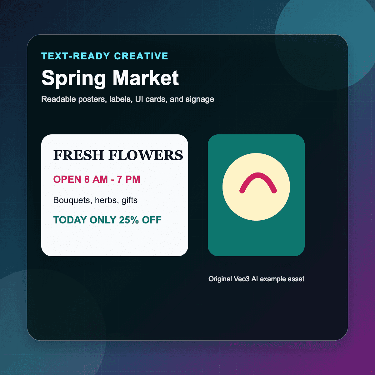 Original Seedance example showing GPT Image 2 style text-ready poster generation