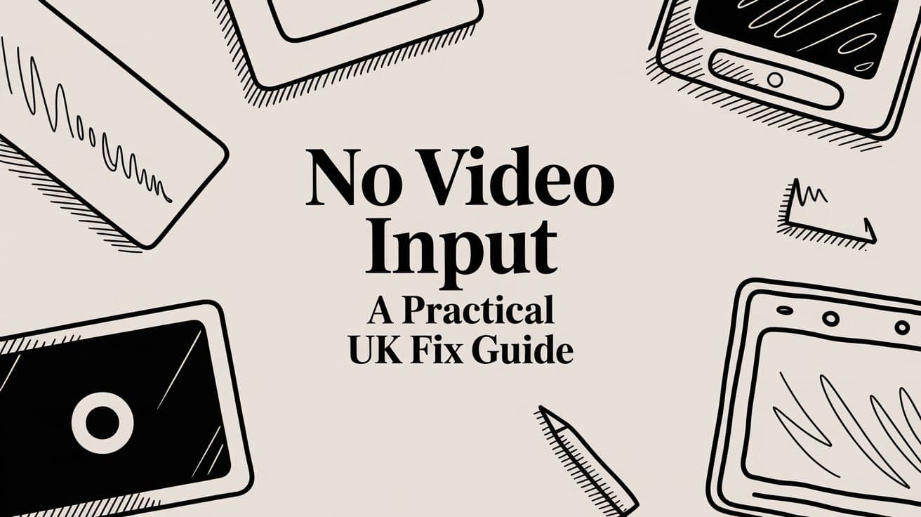 モニターに「No Video Input」と出た時の直し方:初心者でもできる解決ガイド