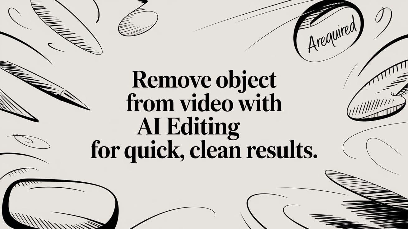 Remove Object from Video with AI Editing for Quick, Clean Results