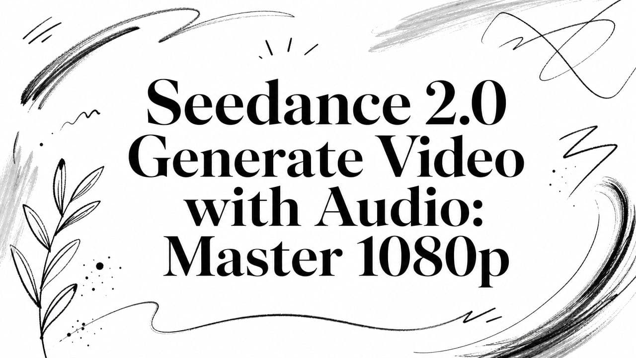 Seedance 2.0 Generate Video with Audio: Master 1080p