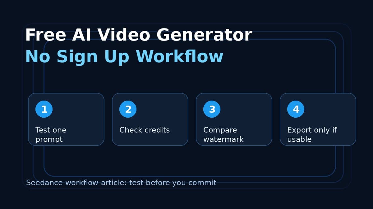 Free AI Video Generator No Sign Up: Test Prompts, Limits, and Real Workflow