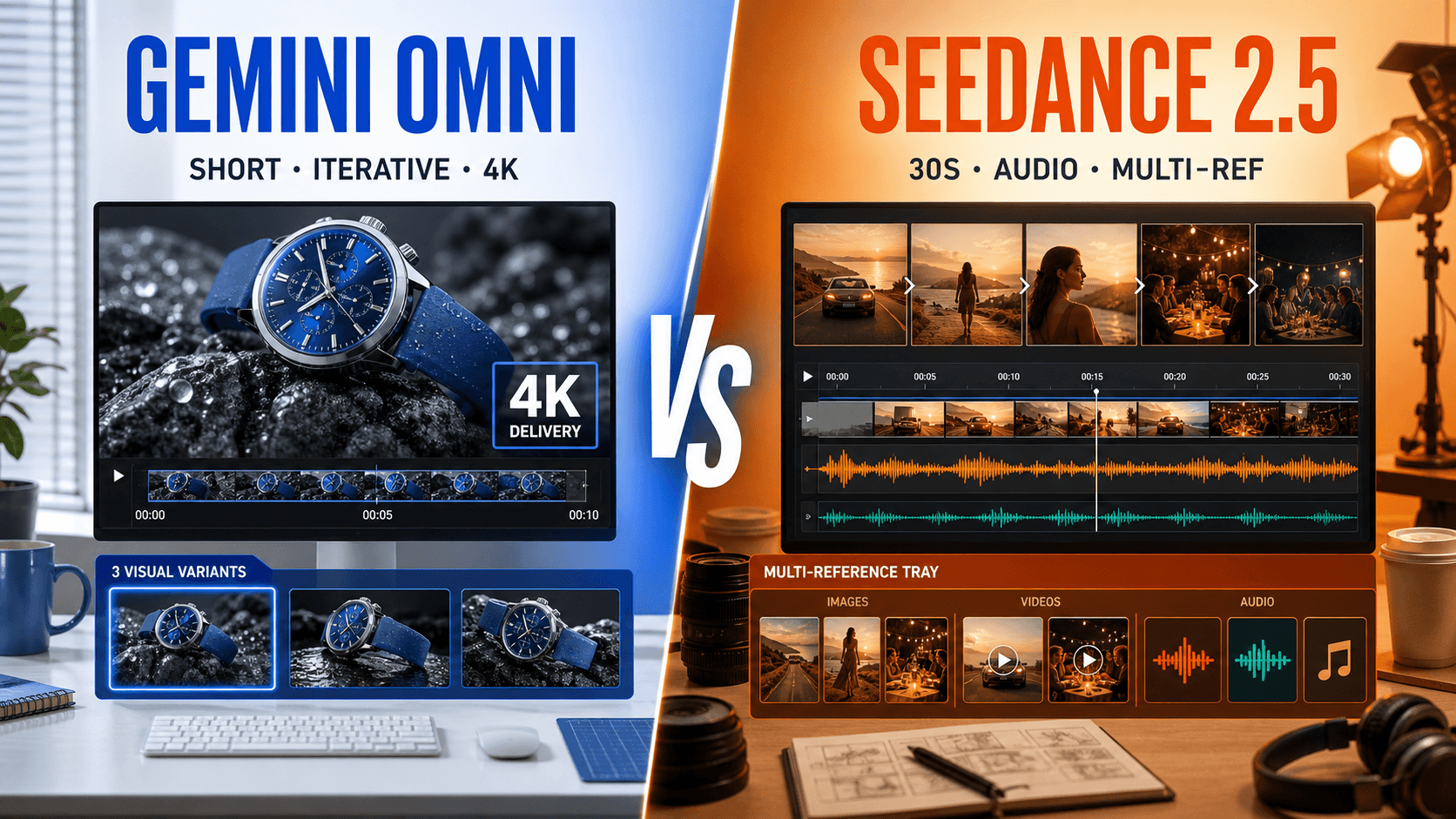Gemini Omni frente a Seedance 2.5: pruebas, precio y veredicto