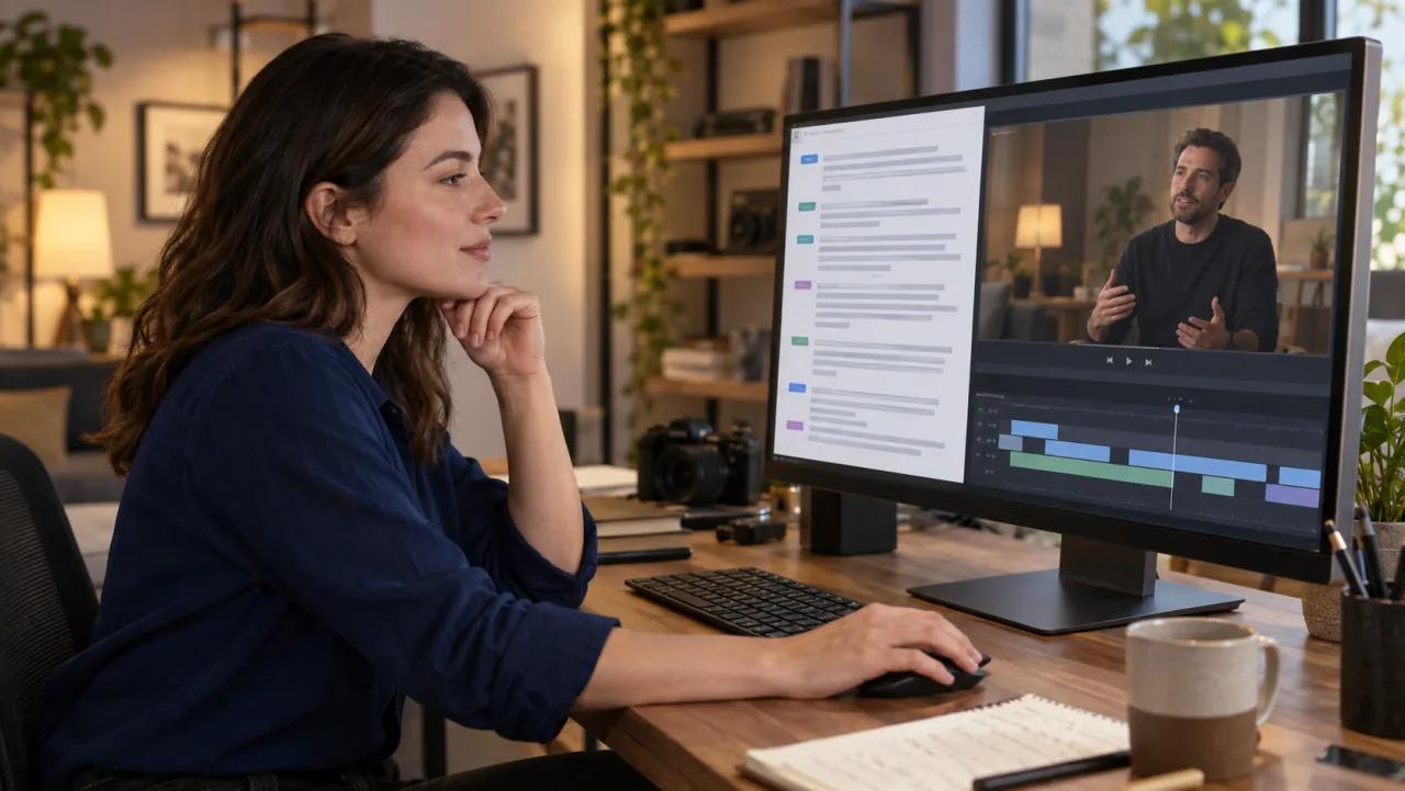 Pictory Editar Vídeo Usando Texto: Cortar uma Gravação a Partir de sua Transcrição