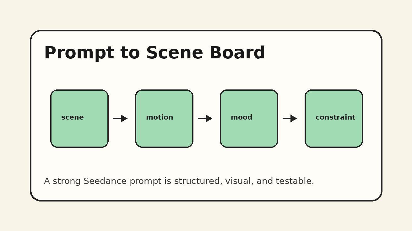 Workflow du générateur de prompts Seedance : créez des prompts vidéo IA réutilisables en 2026