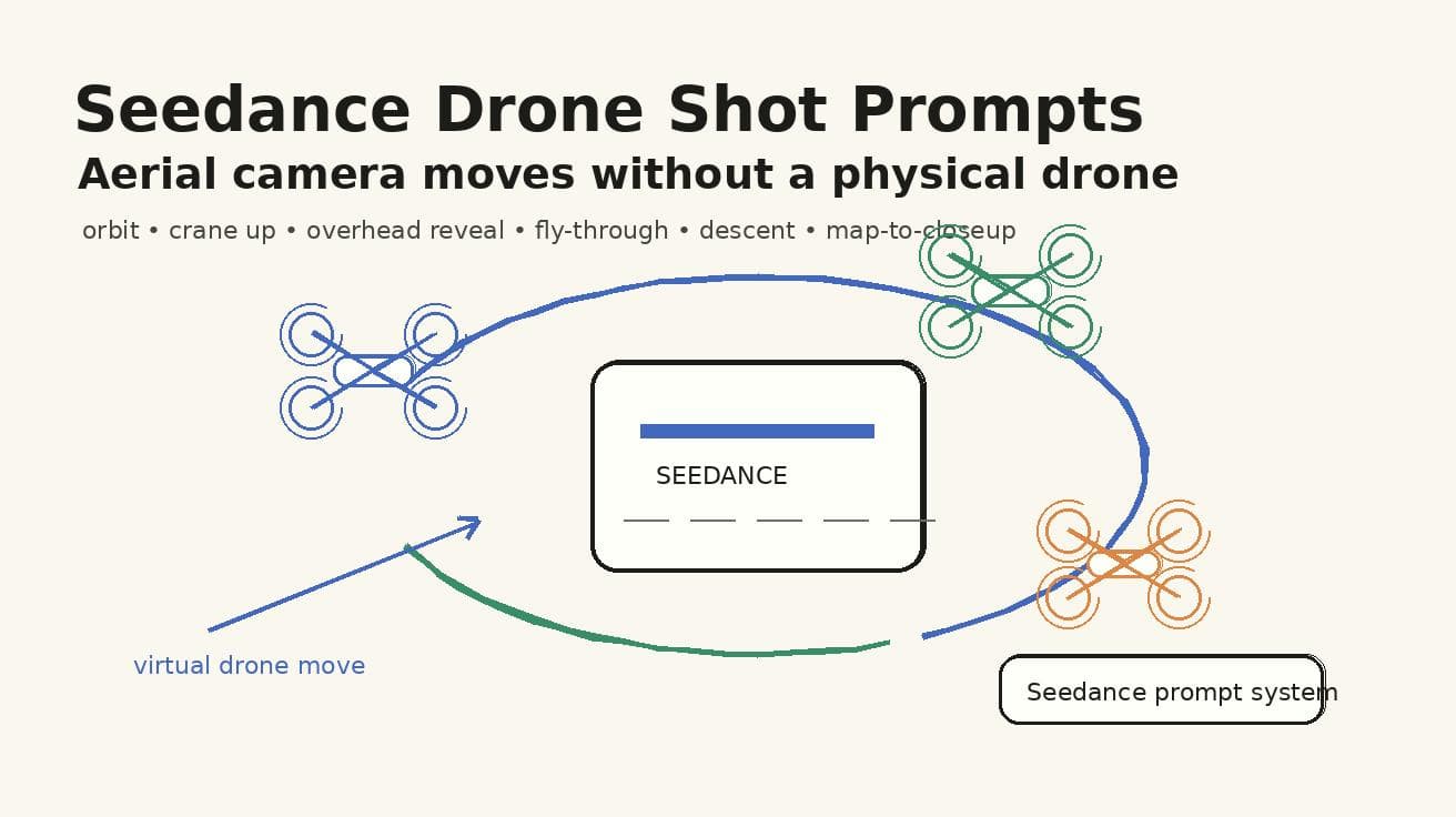 Seedance Drone Shot Prompts 2026: Aerial Camera Moves Without a Drone