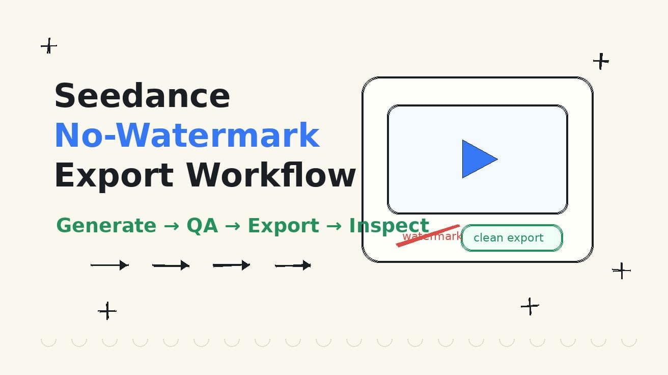 Seedance No-Watermark Video Generator 2026: Free Export Workflow
