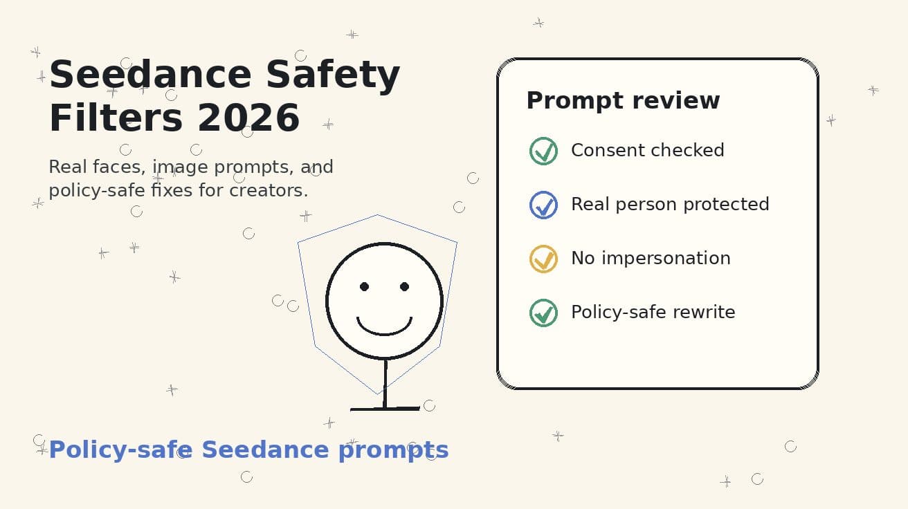 Seedance Safety Filters 2026: Real Faces, Image Prompts, and Policy-Safe Fixes