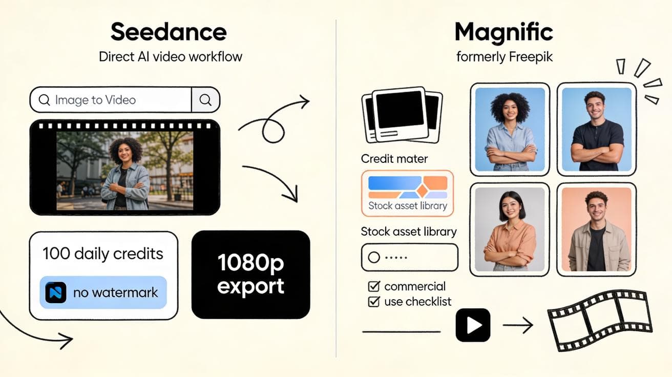 Seedance vs Magnific 2026: Access, Free Limits, Watermark & Quality