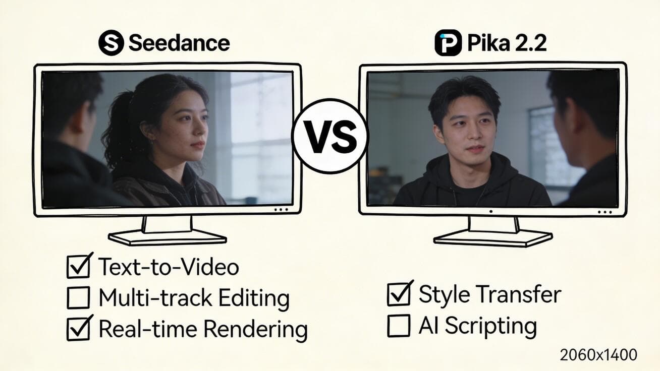 Seedance 2.0 vs Pika 2.2: 2026년 어떤 AI 비디오 생성기가 더 좋은가?