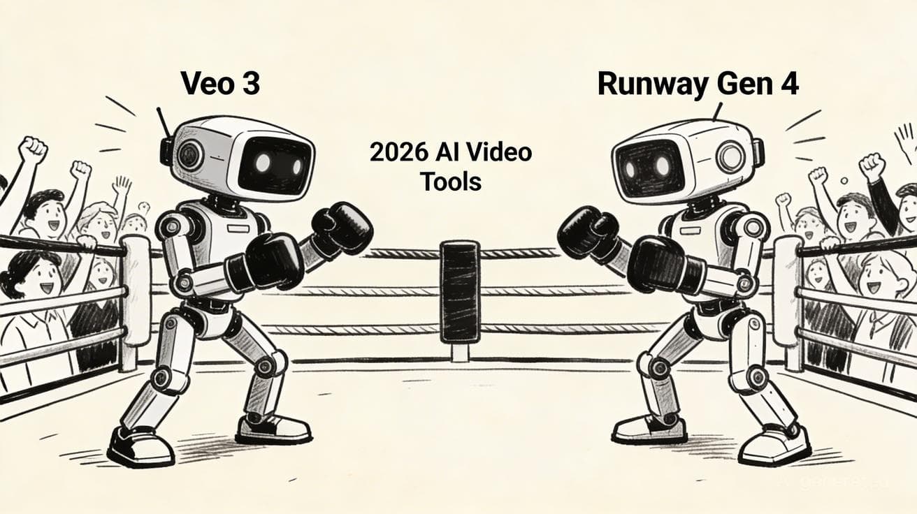 Veo 3 vs Runway Gen 4:2026年のAI動画生成ツール、勝者はどちら?