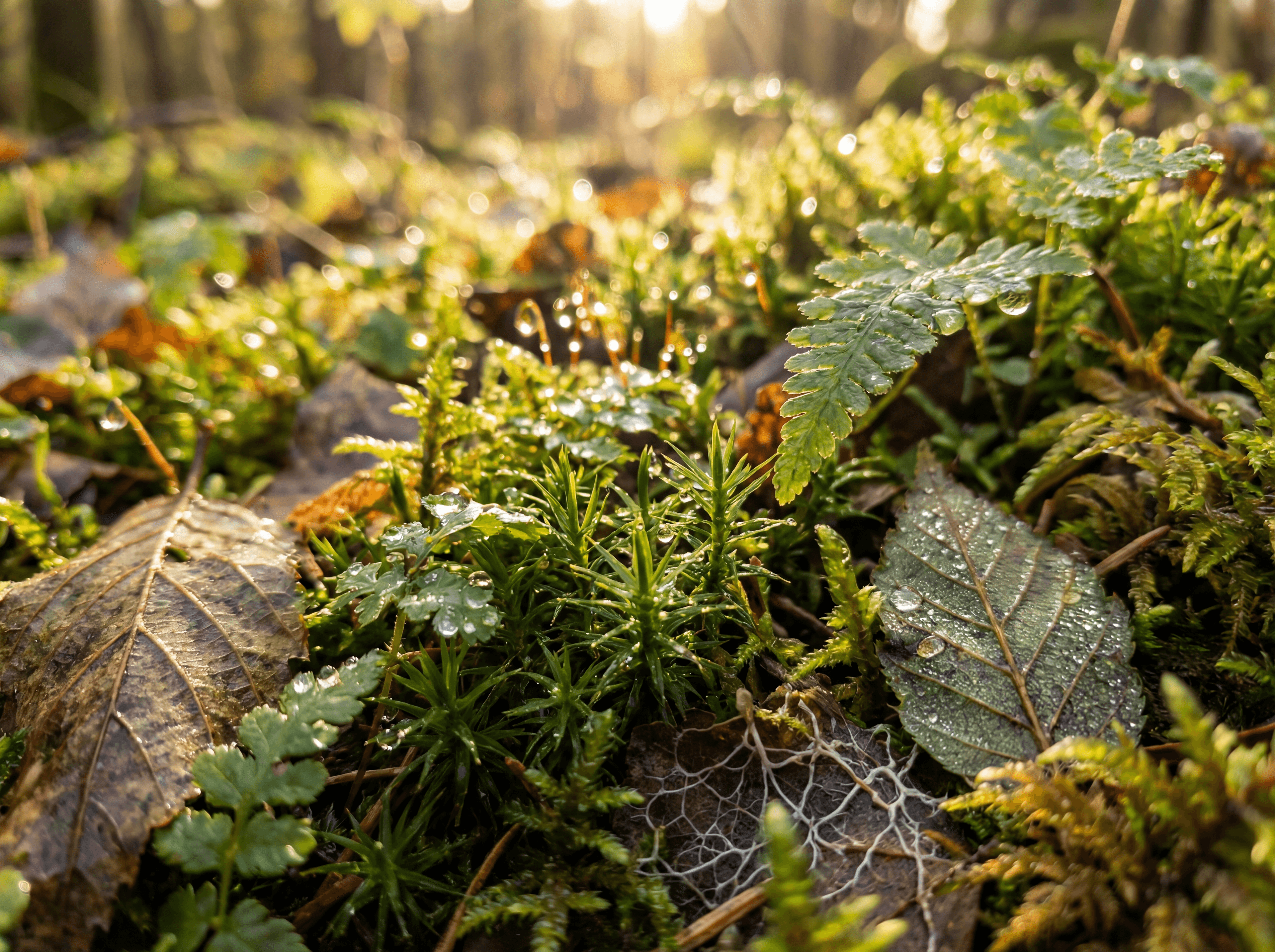Ultra-detaillierter Waldboden