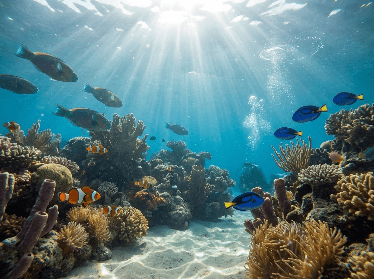 Underwater coral reef