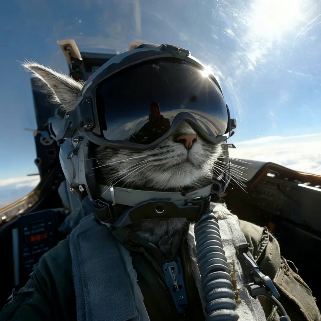 Image to video - cat selfie example